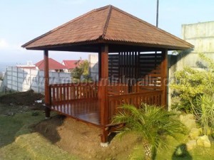 Gambar Gazebo Taman Minimalis Kayu Jati MM 361